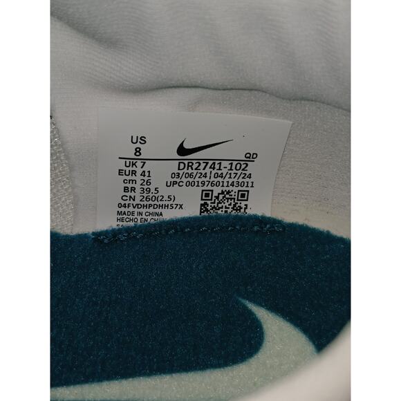 Mew Men's 8 Wonen's 9.5 Zoom Ja Fly 4 White Black Bright Spruce DR2741-102 - Picture 6 of 8